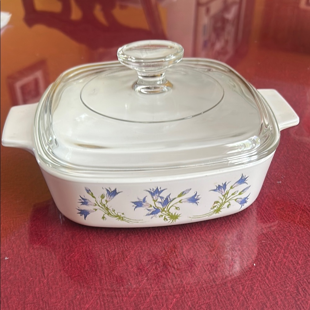 Corningware purple flowers Food Storage Dish pre owned - Picture 2 of 5